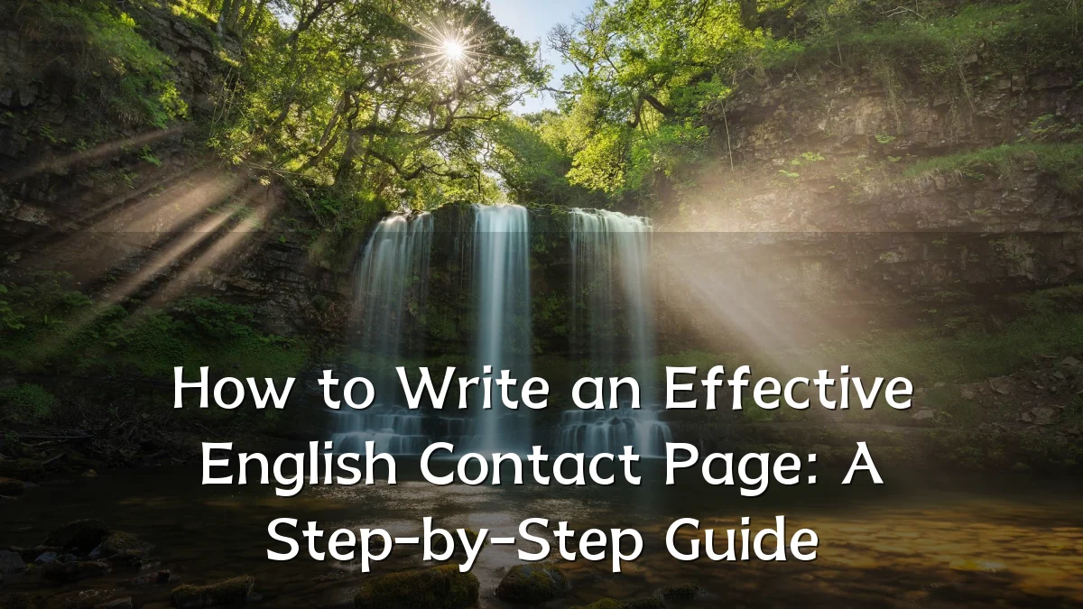 How to Write an Effective English Contact Page: A Step-by-Step Guide